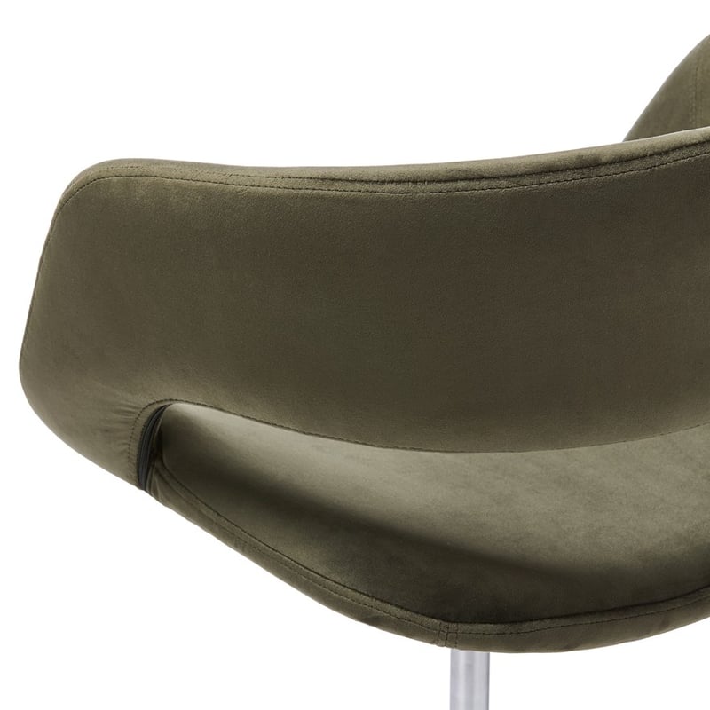 San Diego Desk Chair  Olive Velvet/Black 