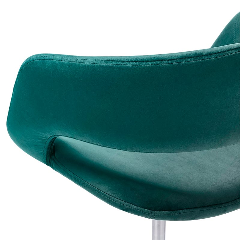San Diego Desk Chair  Teal Velvet/Black 