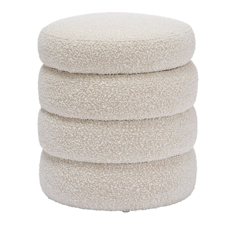 Memphis Cream Boucle Storage Ottoman