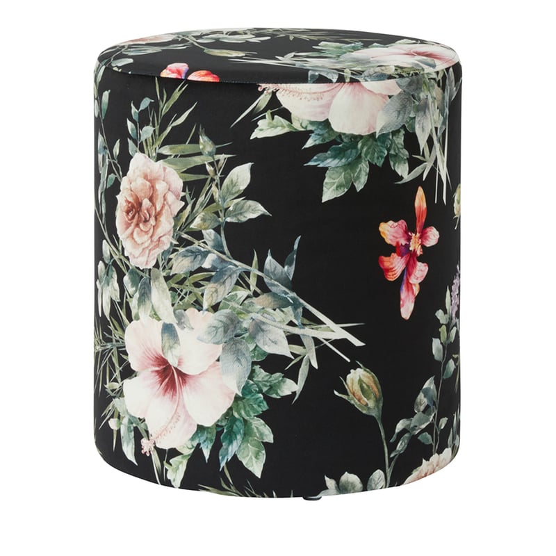Oakland Ottoman Luxe Blooms Velvet