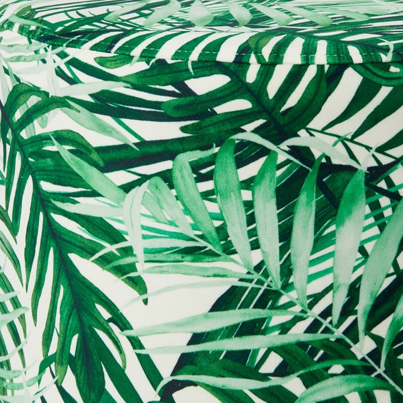 Oakland Small Ottoman Palms Velvet