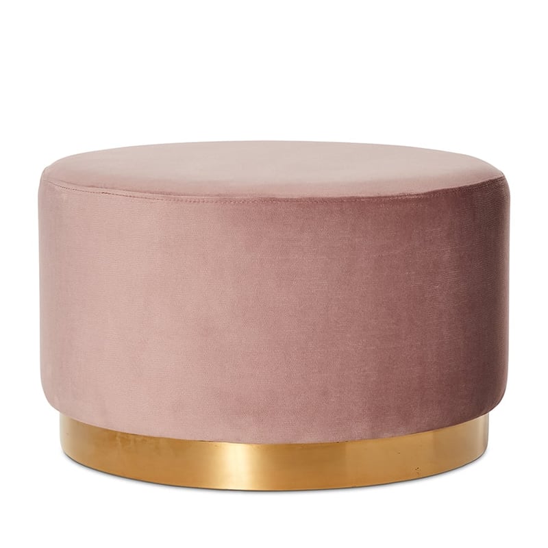 Torino Luxe Large Ottoman in Rose Pink & Gold