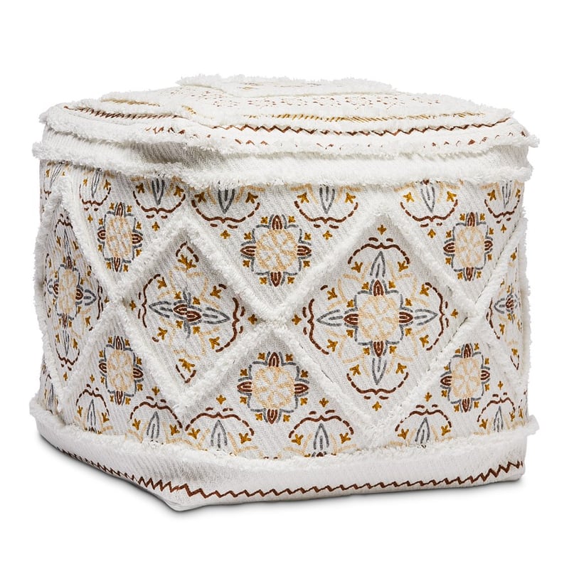 Moroccan Natural Tufted Pouf 