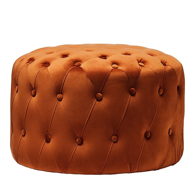 Knightsbridge Copper Velvet Ottoman