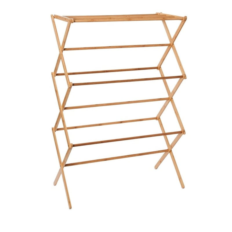 Bamboo Storage Range L72xW36xH105cm Natural Folding Drying Rack