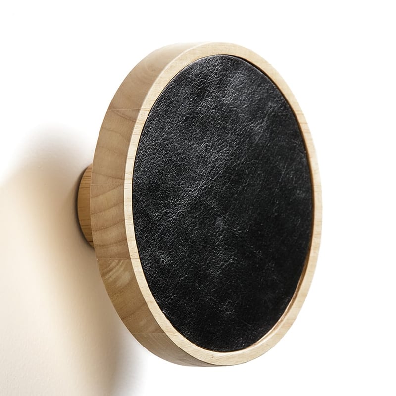 Jada Wall Hooks Black Leather 