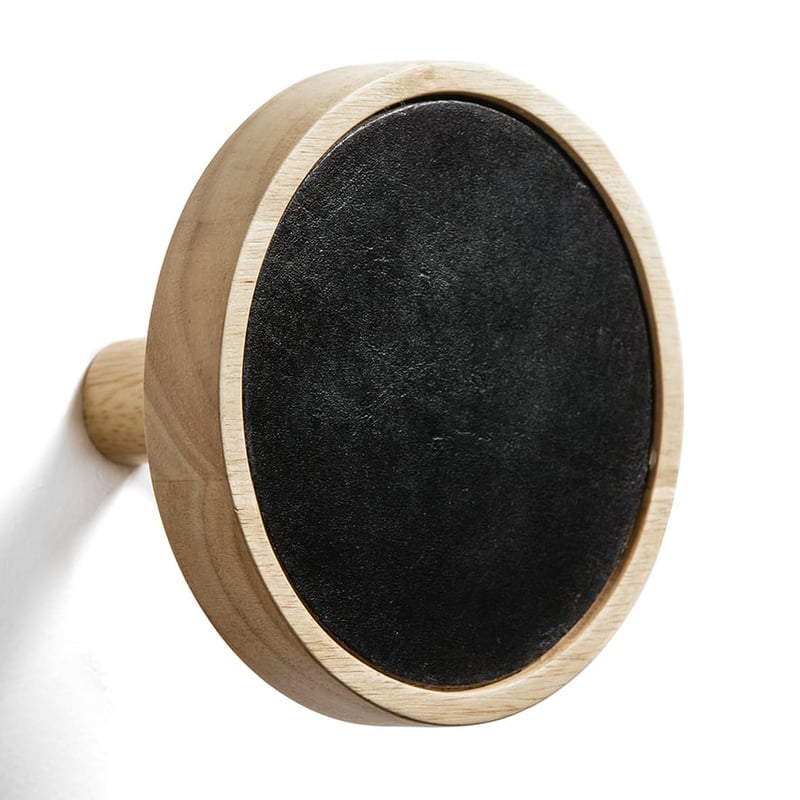 Jada Wall Hooks Black Leather 