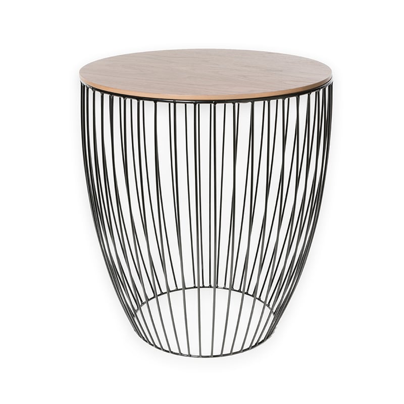 Element Round Side Table Walnut/Black