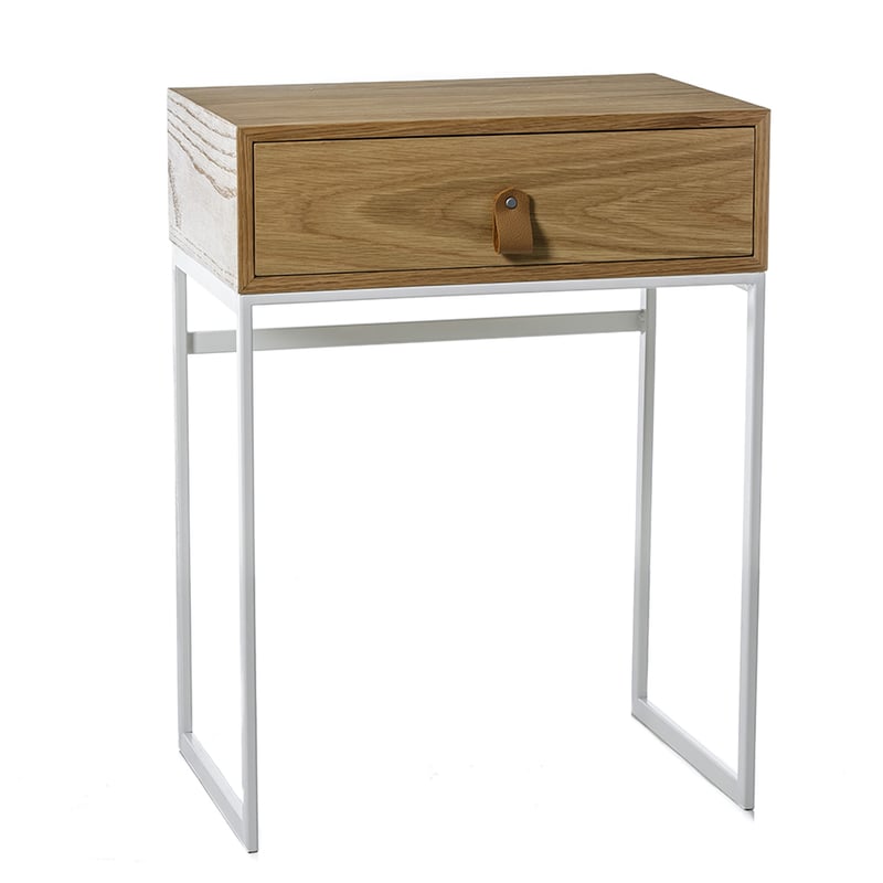 Milo Side Table Natural & White