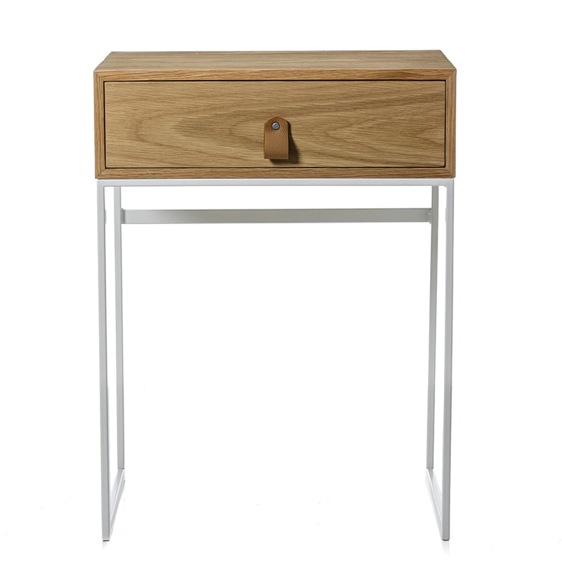 Milo Side Table Natural & White