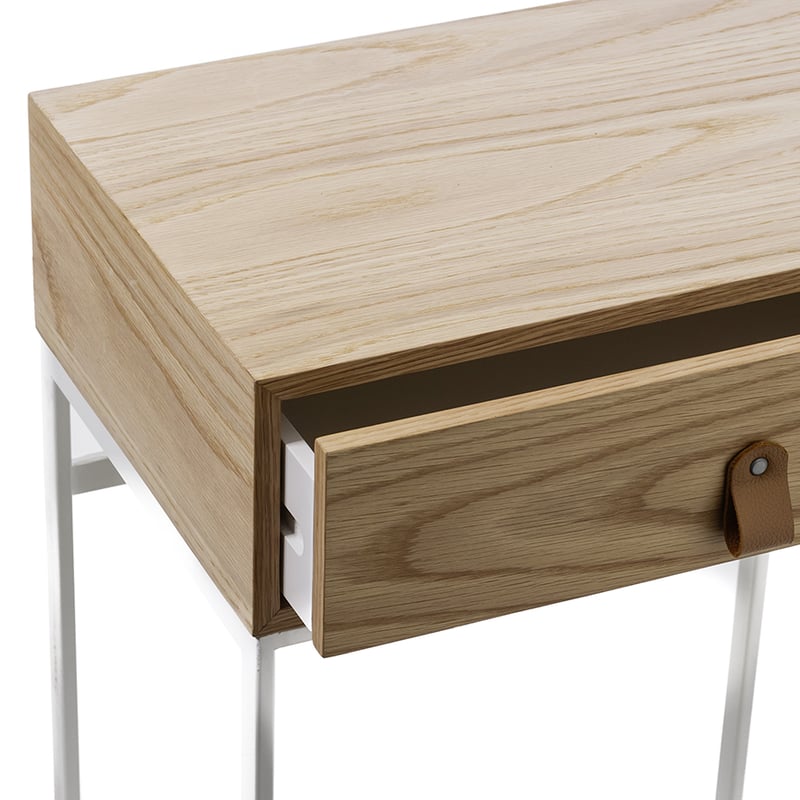 Milo Side Table Natural & White