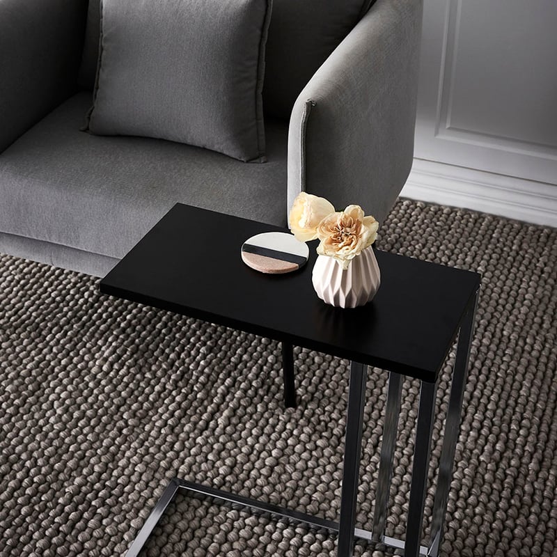 Ballarat C Table Chrome & Black