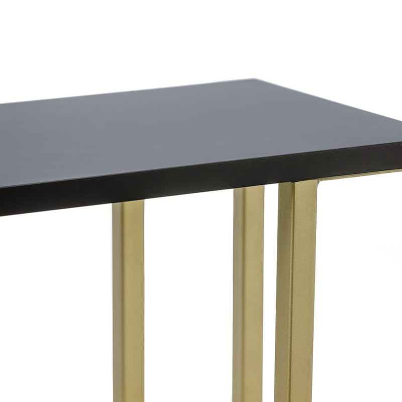 Ballarat C Table Gold & Black
