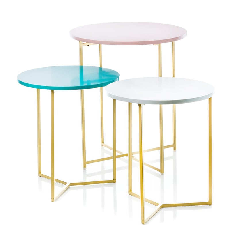 Verona Collection White Small Side Table