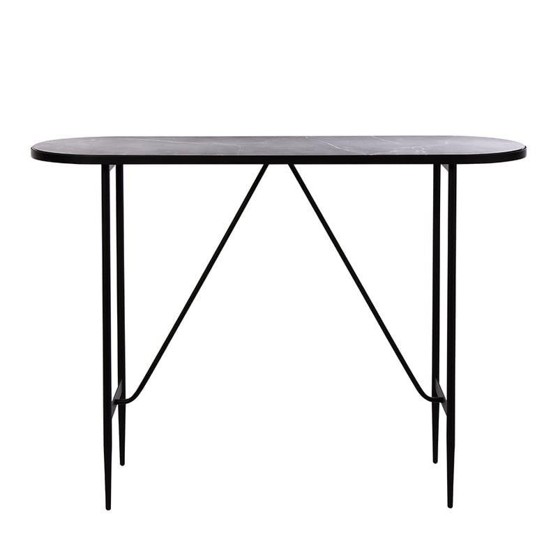 Oslo Black Marble Glass Console