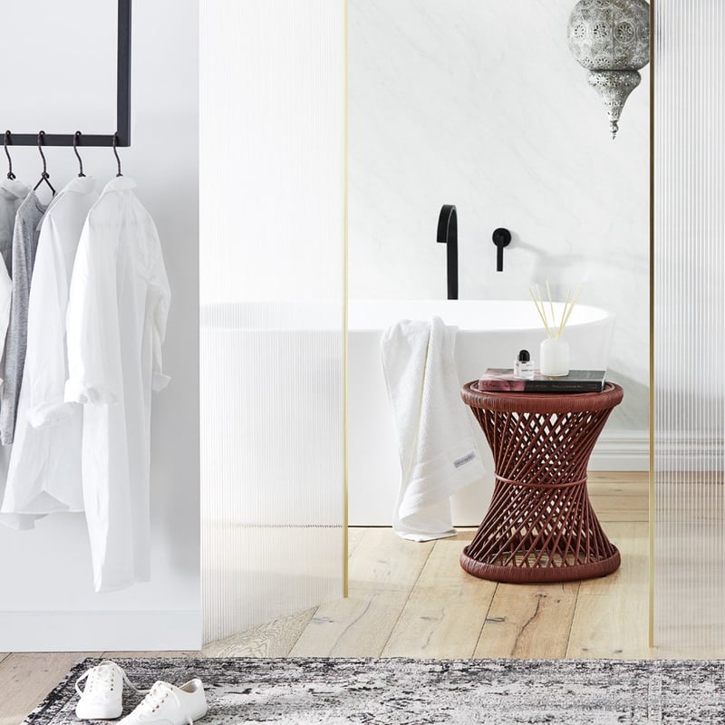 Bahama Rattan Rust Emmanuelle Round Side Table