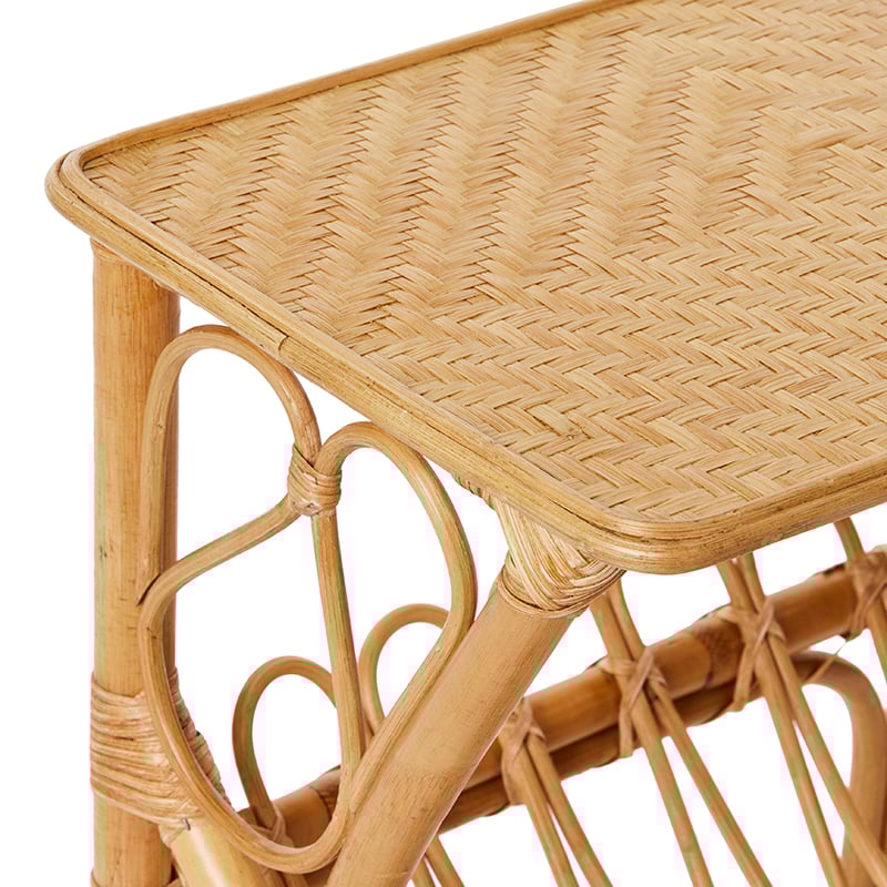 Bahama Rattan Honey Magazine Rack Side Table