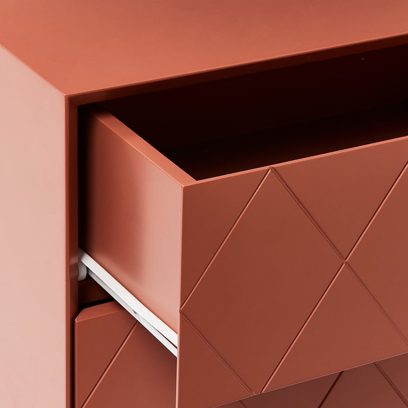 Modena 2 Drawer Jarrah Bedside Table 