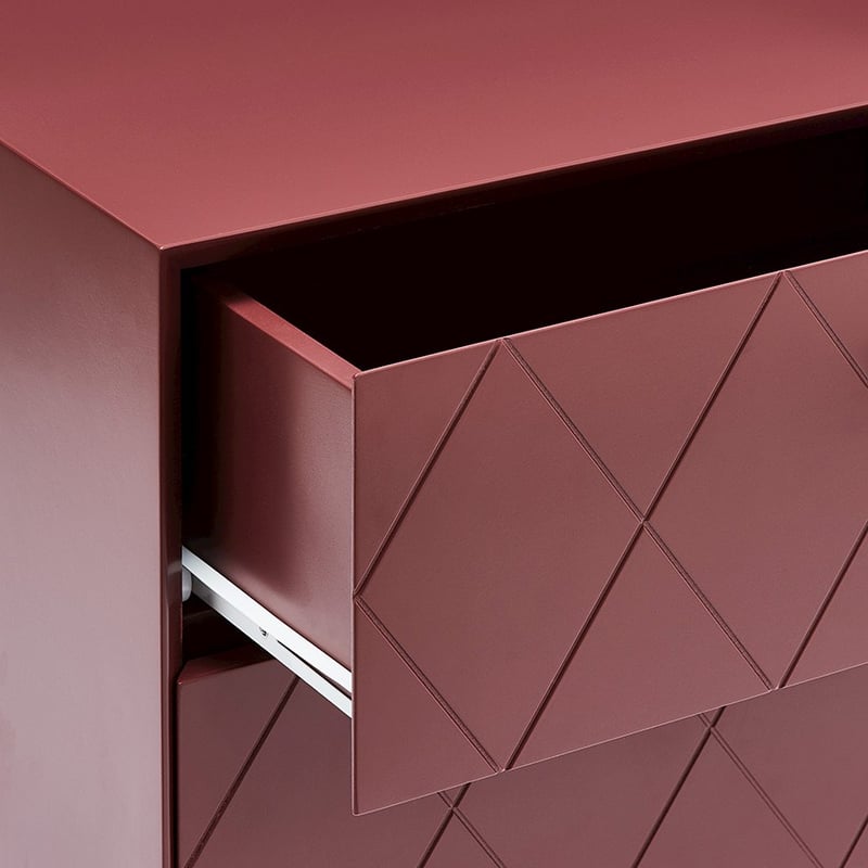 Modena 2 Drawer Rosewood Bedside Table 