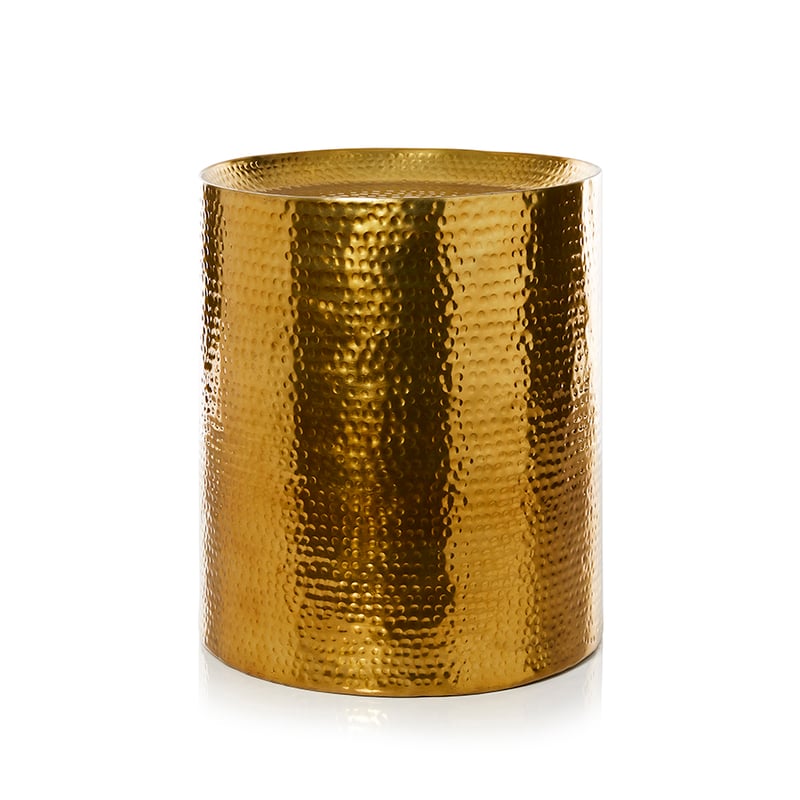 Cochin Beaten Metal Side Table Brass