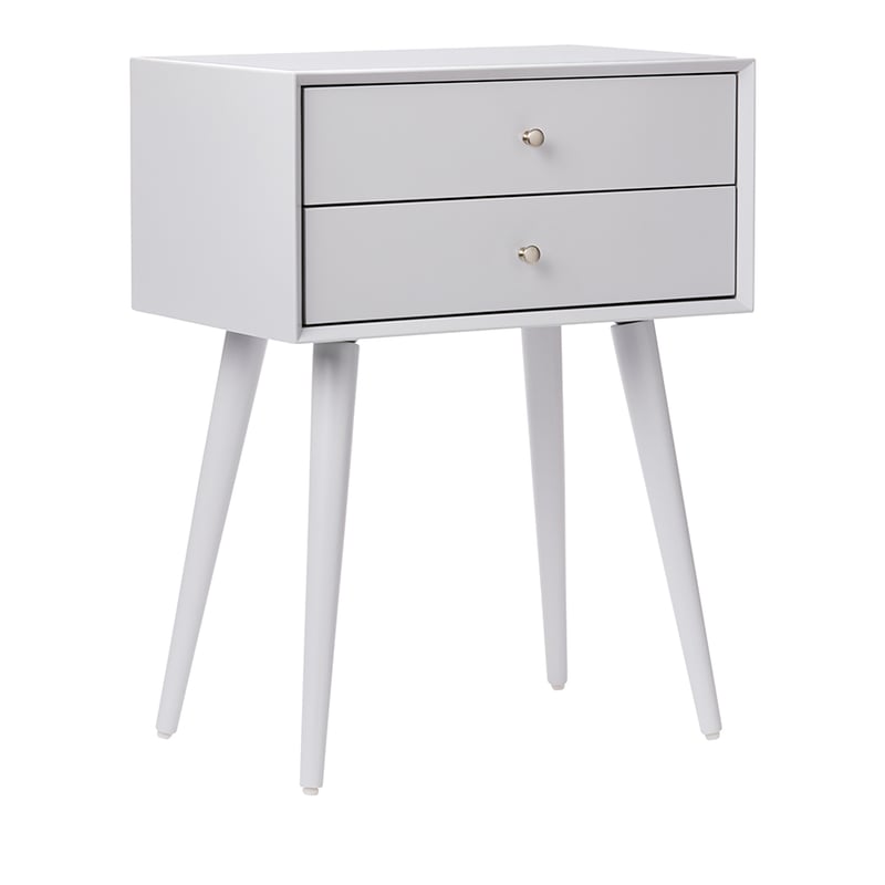 Chelsea 2 Drawer Cool Grey Bedside Table