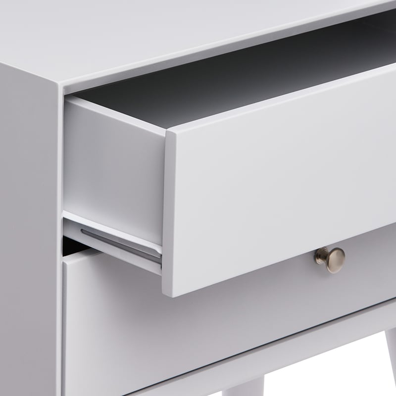 Chelsea 2 Drawer Cool Grey Bedside Table