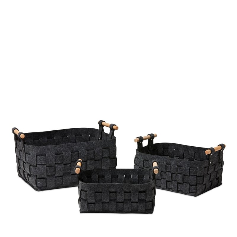 Quinn Storage Range Dia 40xH51cm Dark Grey Laundry Basket