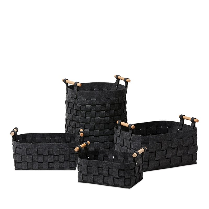 Quinn Storage Range Dia 40xH51cm Dark Grey Laundry Basket