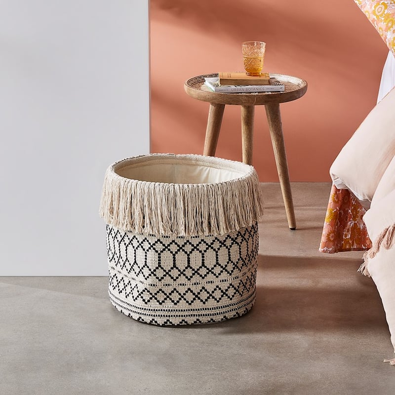 Tao Black Natural Tufted Basket