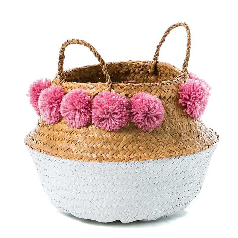 Gina Basket Pink Pom Pom