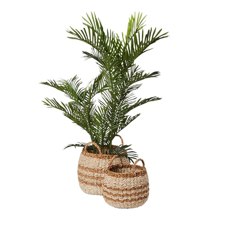 Palm House Basket Dia31xH31cm Natural/Tan 