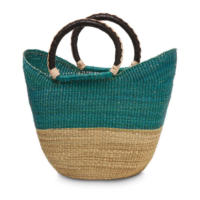 Bolga Basket Shopping L49xH46cm Blue/Natural 