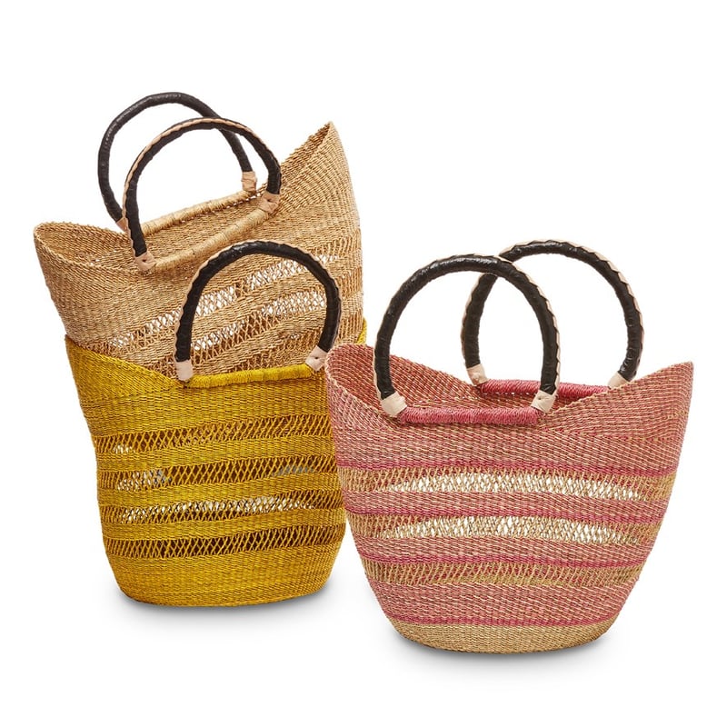 Bolga Basket Shopping L49xH46cm Natural Lace 