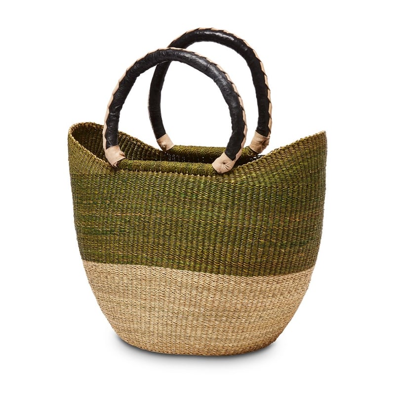 Bolga Basket Shopping L49xH46cm Olive/Natural 