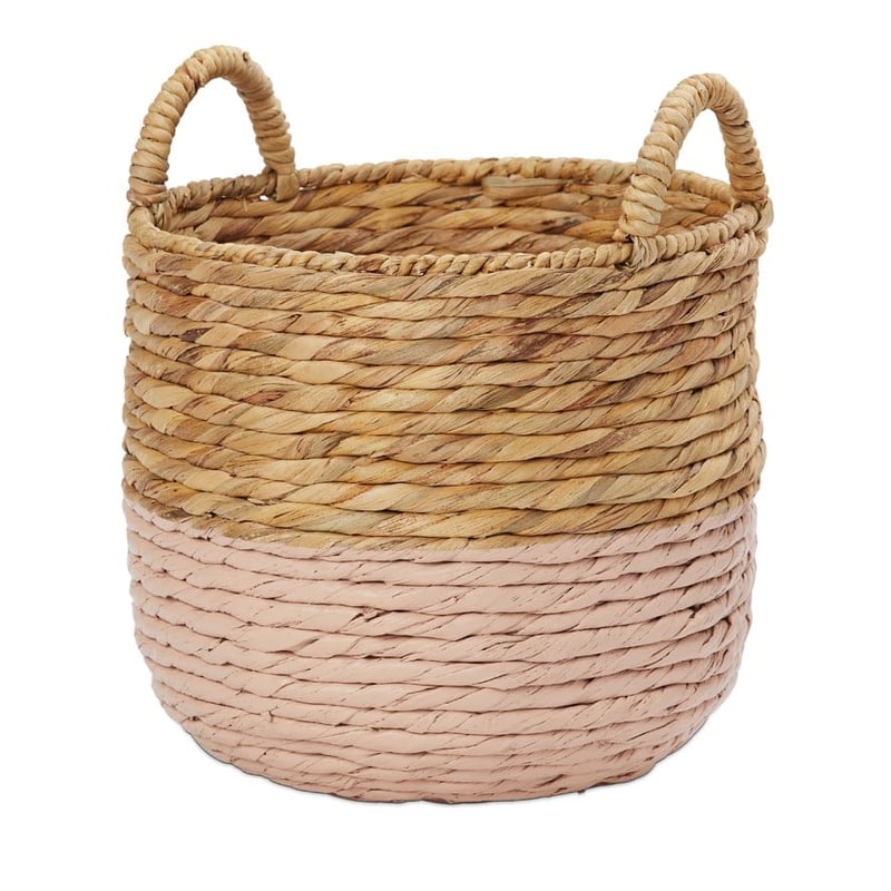 Otis Basket Dia35xH31cm Natural/Pink 