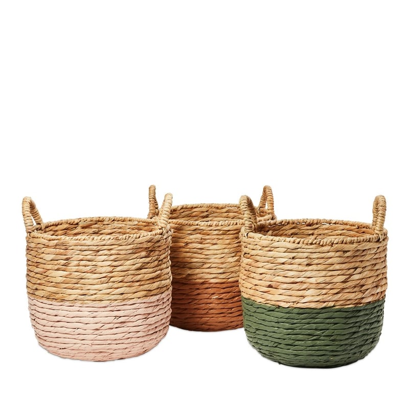 Otis Basket Dia35xH31cm Natural/Pink 