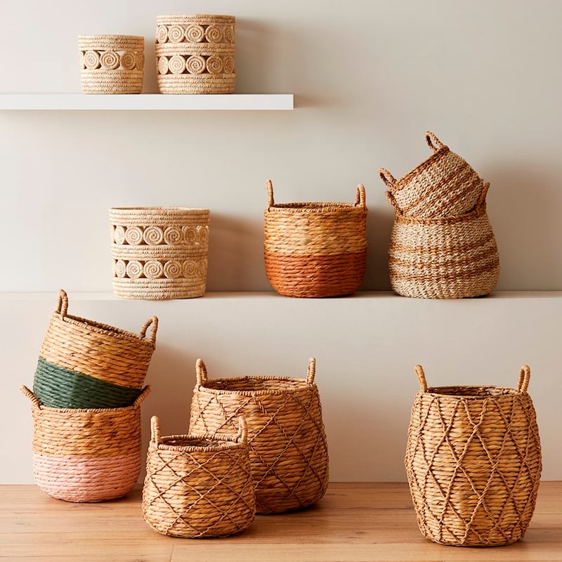 Otis Basket Dia35xH31cm Natural/Rust 