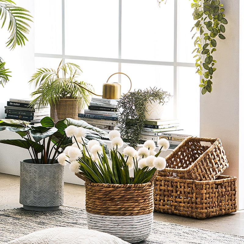 Otis Basket Dia35xH31cm Natural/White 