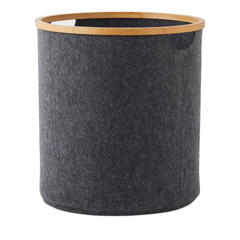 Felted Laundry Basket Dia 40xH44cm Grey 