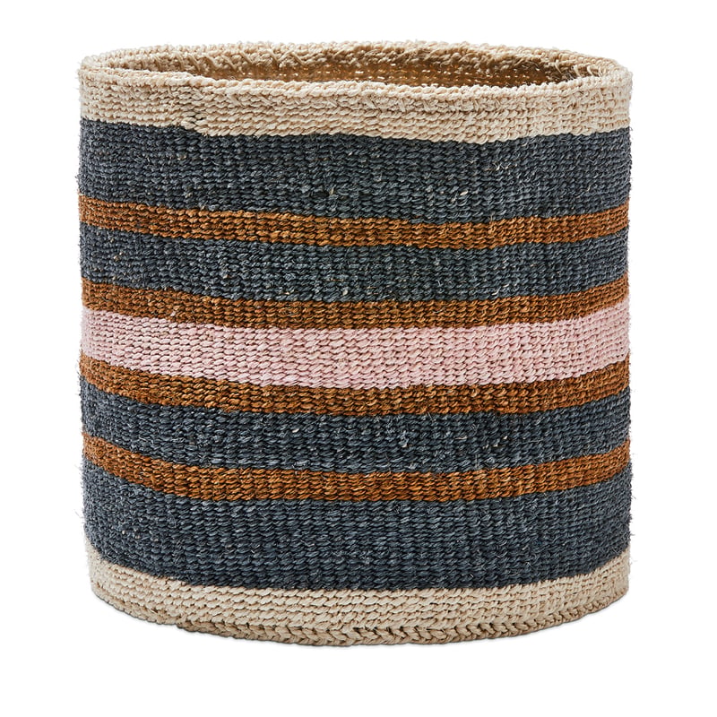 Mombasa Basket Dia20xH20cm Natural/Blue 