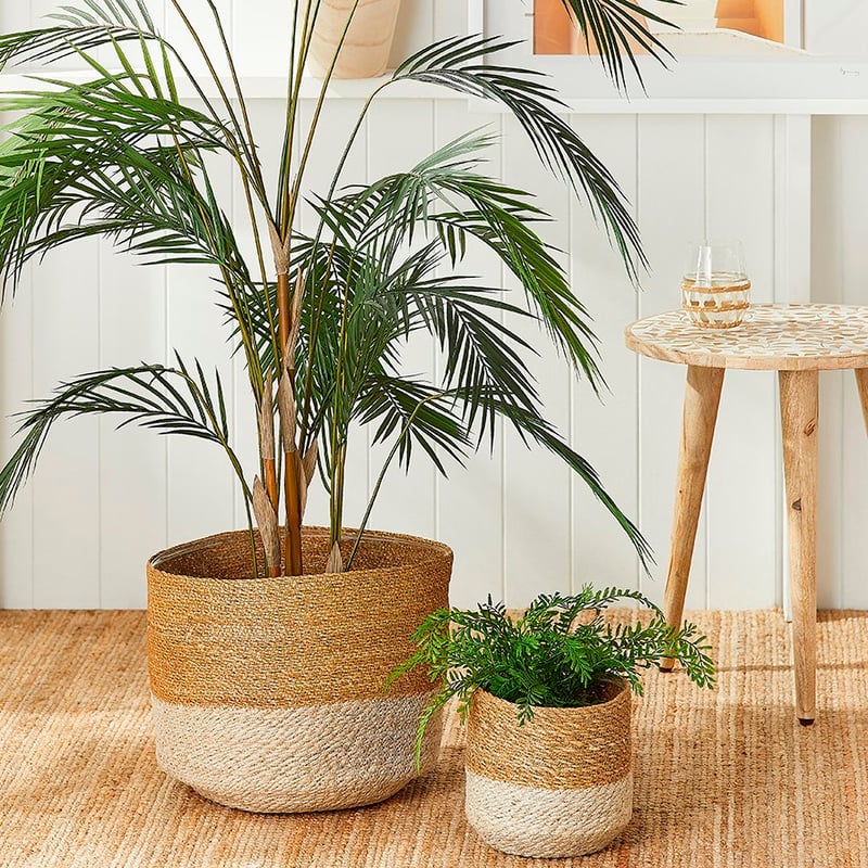 Sahara Basket Dia20xH20cm Tan/Natural 