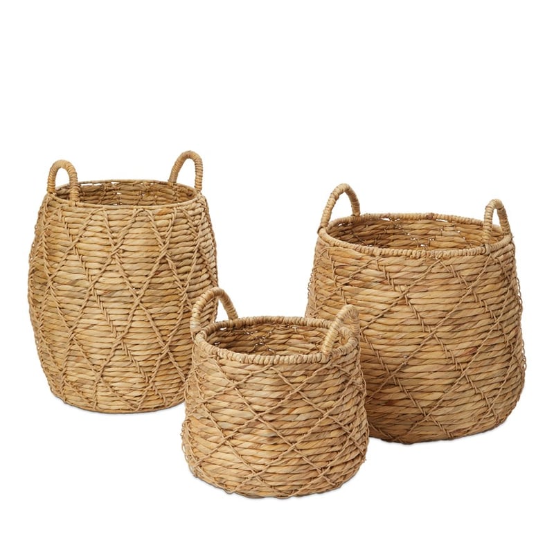 Adana Cross Basket Dia45xH38cm Natural 