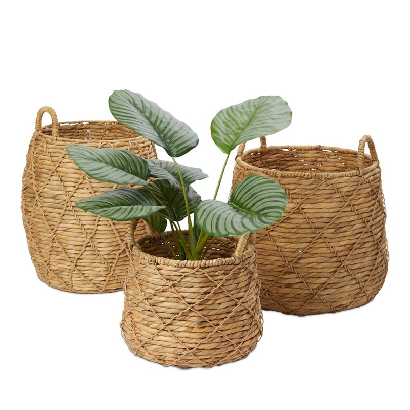 Adana Cross Basket Dia45xH38cm Natural 