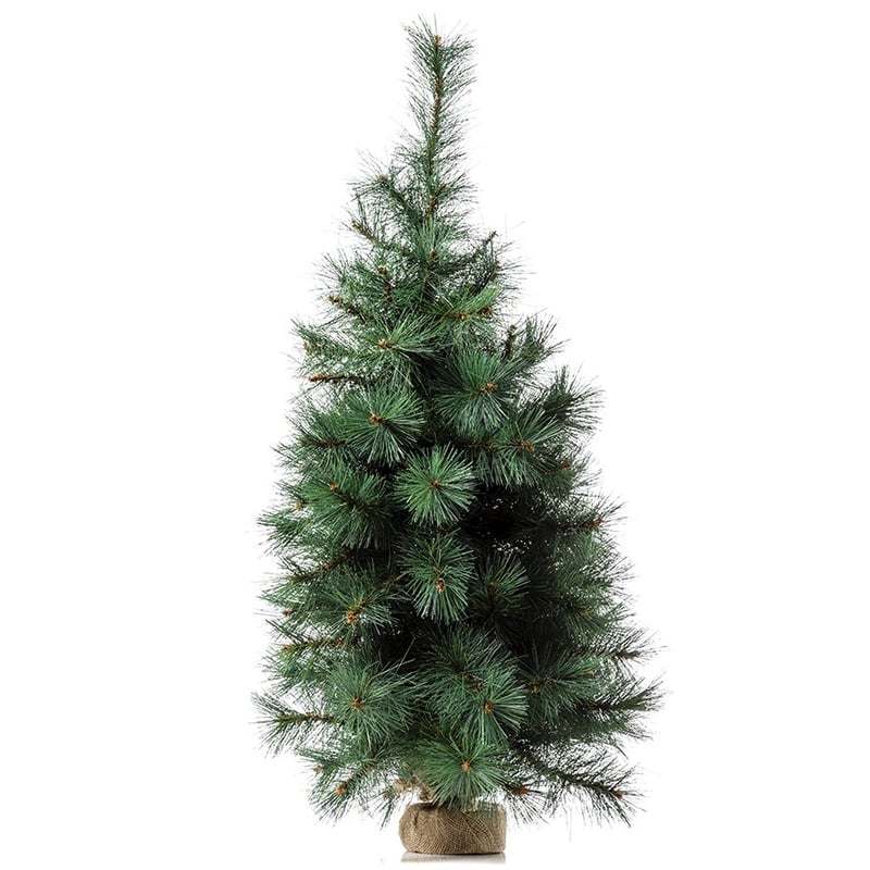 Christmas Green Burlap Tree