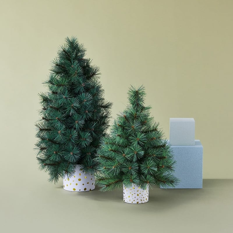 Christmas Green Burlap Tree