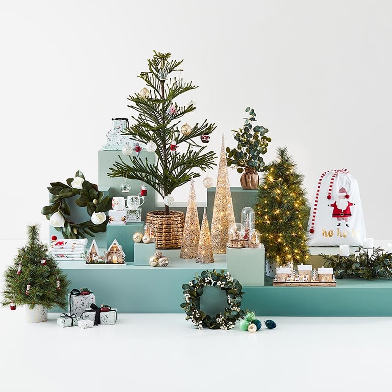 Christmas Green Burlap Tree