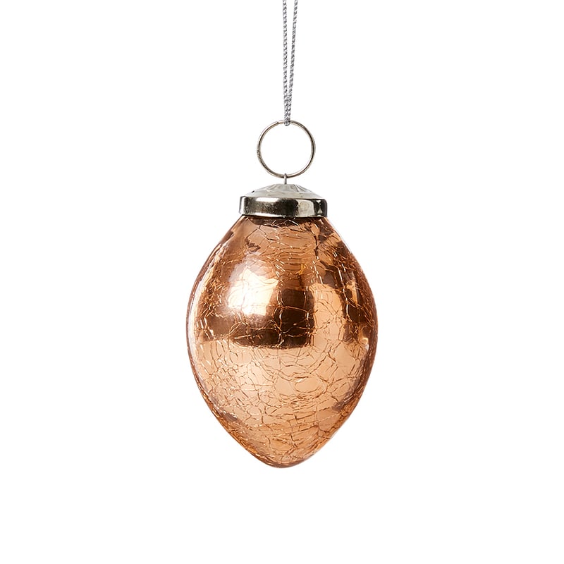 Mercury Rose Gold Pear Bauble