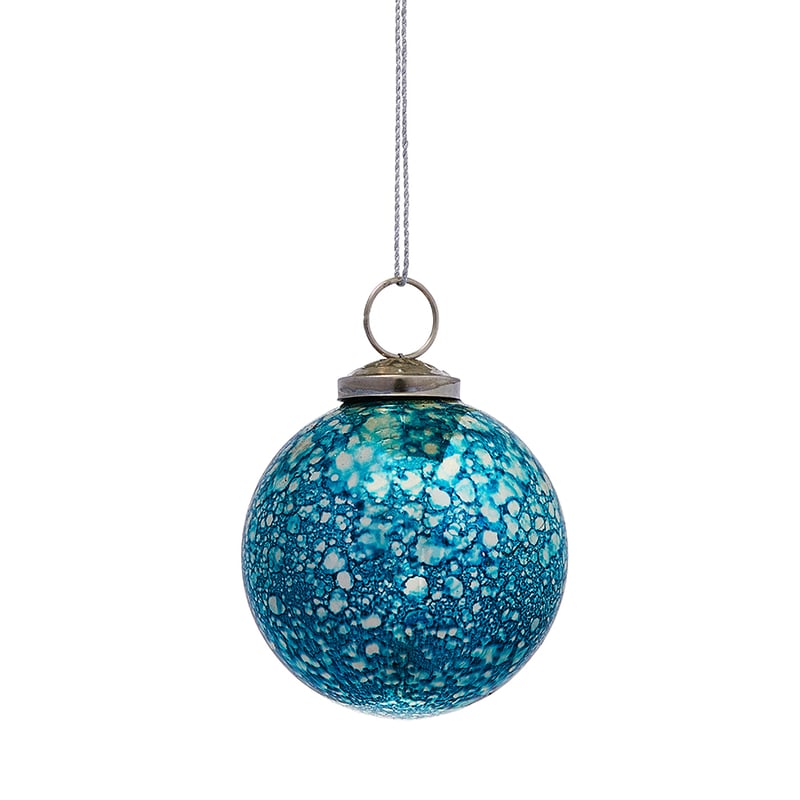 Splatter Turquoise Ball Bauble