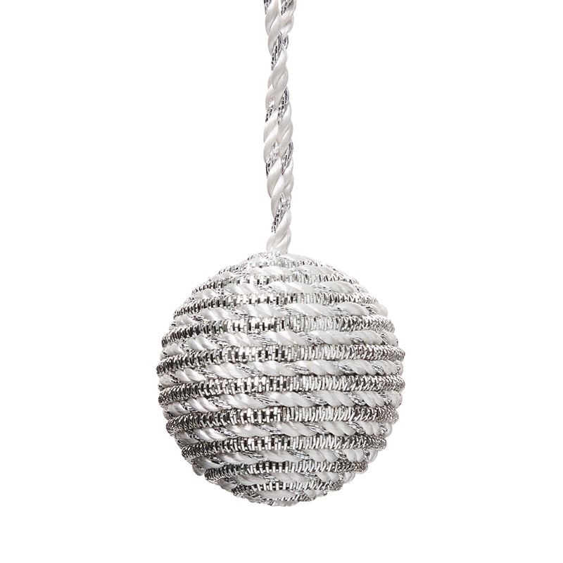 Striped Rope Silver Bauble