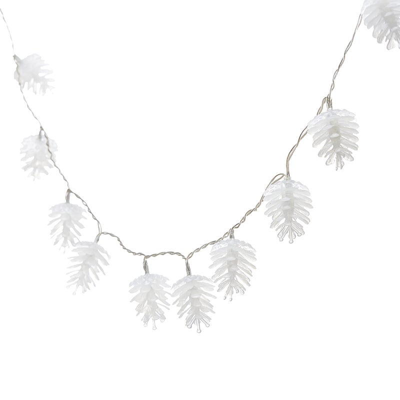 Pine Cones Frost String Lights